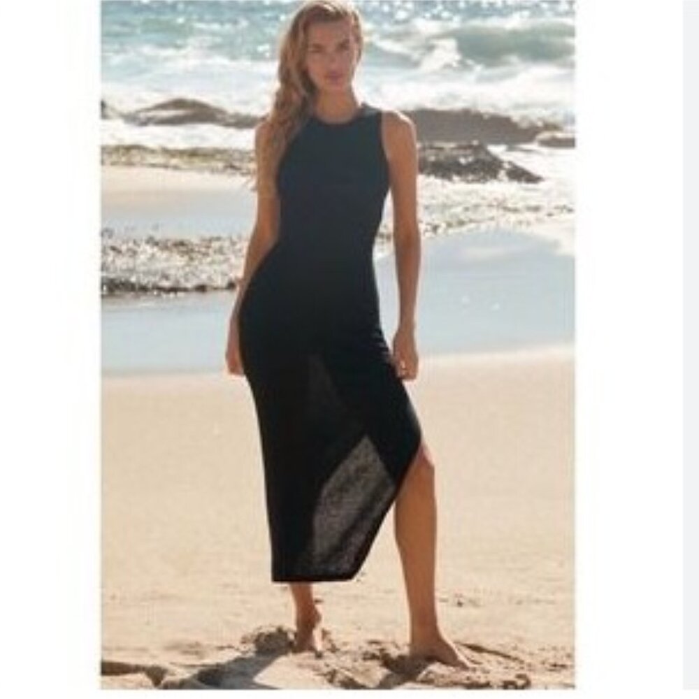 Sunday in Brooklyn Twist-Front Maxi Dress in Black – Size X-Small – NWT
